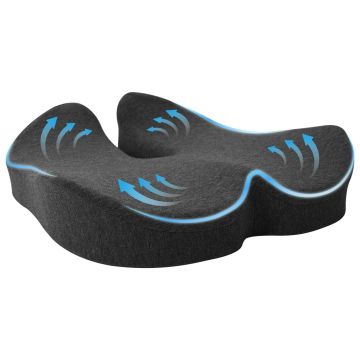 Cuscino per la seduta Schiuma Memory Grigio Scuro