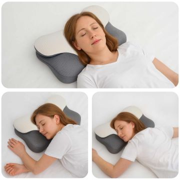 Cuscino cervicale Bianco Schiuma Memory 57 x 36 x 13 cm