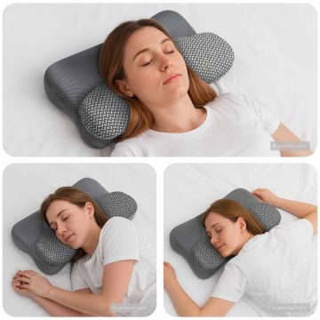 Cuscino cervicale Grigio Schiuma Memory 58 x 36 x 13 cm