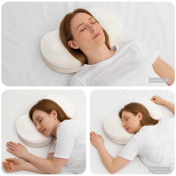 Cuscino cervicale Bianco Schiuma Memory 53 x 35 x 11 cm