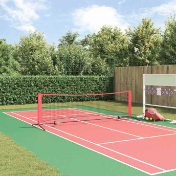 Rete da tennis Nero e Rosso 301 x 90,5 x 87 cm Poliestere