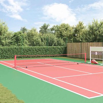 Rete da tennis Nero e Rosso 595 x 90,5 x 87 cm Poliestere