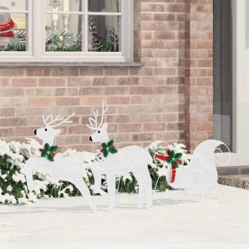 Renne LED 3 pz Bianco Freddo 43 x 18 x 66 cm Tessuto