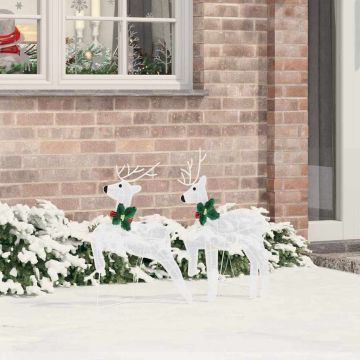 Renne LED 2 pz Bianco Freddo 45 x 19 x 65 cm Tessuto