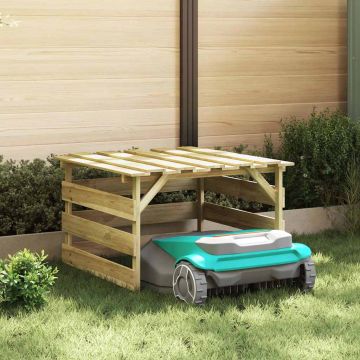 Garage per tosaerba Marrone 84 x 80 x 56 cm