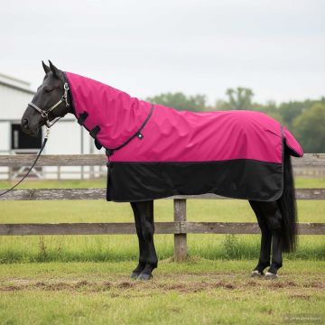 Coperta per Cavalli Rosa e Nero 95 cm Poliestere