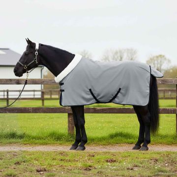 Coperta per Cavalli Grigio Chiaro Completo 105 cm Felpa in pile