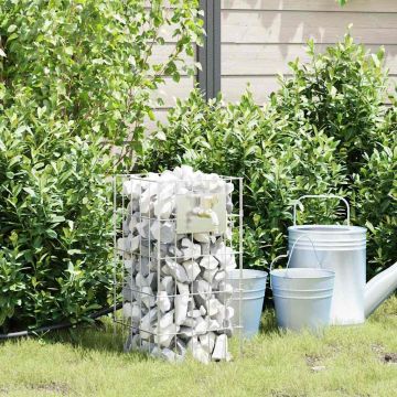 Rubinetto Gabion 4 pz Argento 25 x 25 x 50 cm Acciaio zincato