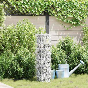 Rubinetto Gabion 4 pz Argento 25 x 25 x 100 cm Acciaio zincato