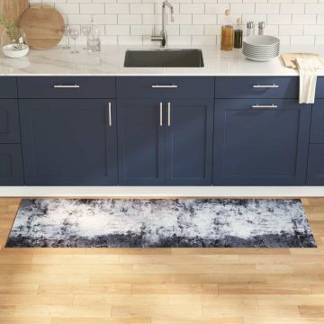 Tappeto da Cucina Grigio 180 x 60 cm Velluto