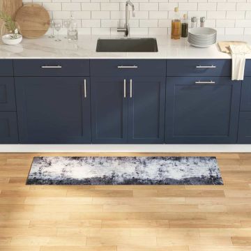 Tappeto da Cucina Grigio 150 x 45 cm Velluto