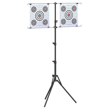 Supporto per bersaglio Nero e Bianco 82,5 x 51 x 150 cm Metallo