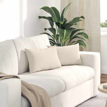 Cuscini da Divano 2 pz Tessuto Beige 50 x 30 cm