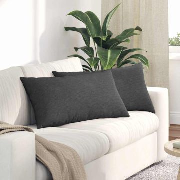 Cuscini da Divano 2 pcs Grigio scuro 80 x 40 cm