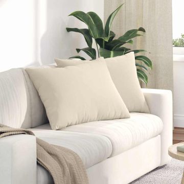 Cuscini da Divano 2 pz Tessuto Beige 70 x 50 cm
