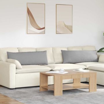Cuscini da Divano 2 pz Tessuto Grigio Nuvola 120 x 40 cm
