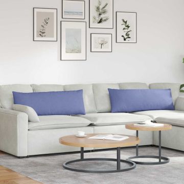 Cuscini da Divano 2 pz Tessuto Blu jeans 120 x 40 cm