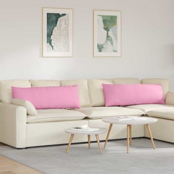 Cuscini da Divano 2 pz Tessuto Rosa 120 x 40 cm