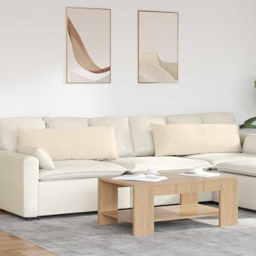 Cuscini da Divano 2 pz Tessuto Beige 120 x 40 cm