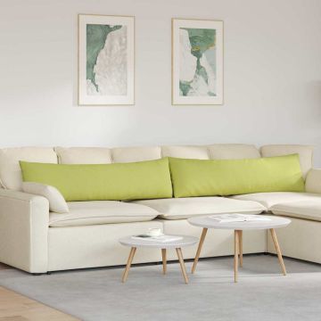 Cuscini da Divano 2 pz Tessuto Verde chiaro 145 x 40 cm