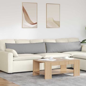 Cuscini da Divano 2 pz Tessuto Grigio Nuvola 145 x 40 cm