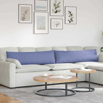 Cuscini da Divano 2 pz Tessuto Blu jeans 145 x 40 cm