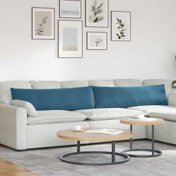 Cuscini da Divano 2 pcs Blu 145 x 40 cm Tessuto in Cords