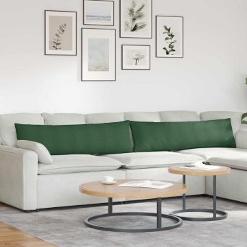 Cuscini da Divano 2 pcs Verde Scuro 145 x 40 cm