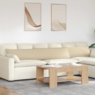 Cuscini da Divano 2 pz Tessuto Crema 200 x 40 cm