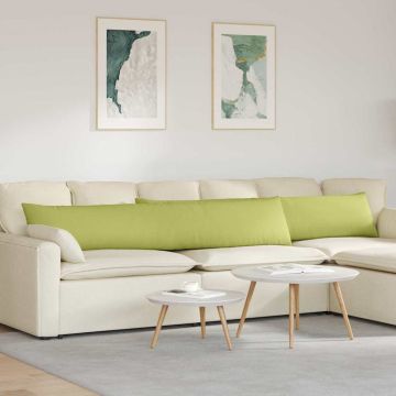Cuscini da Divano 2 pz Tessuto Verde chiaro 200 x 40 cm