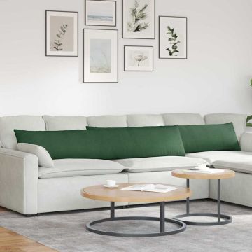 Cuscini da Divano 2 pcs Verde Scuro 200 x 40 cm