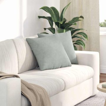 Cuscini da Divano 2 pcs Grigio chiaro 45 x 45 cm
