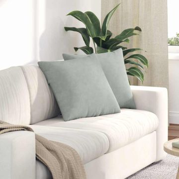 Cuscini da Divano 2 pcs Grigio chiaro 50 x 50 cm
