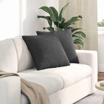 Cuscini da Divano 2 pcs Grigio scuro 50 x 50 cm
