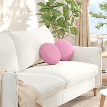 Cuscini per Seduta 2 pz Tessuto Rosa Ø30 x 13 cm