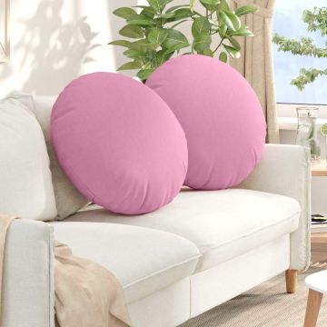 Cuscini per Seduta 2 pz Tessuto Rosa Ø60 x 21 cm