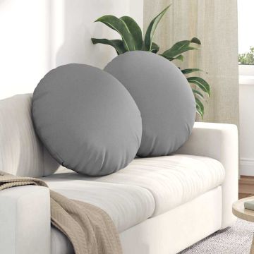 Cuscini per Seduta 2 pz Tessuto Grigio Nuvola Ø80 x 29 cm