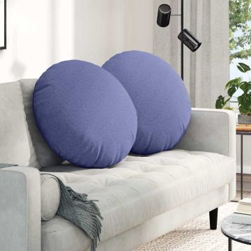 Cuscini per Seduta 2 pz Tessuto Blu jeans Ø80 x 29 cm