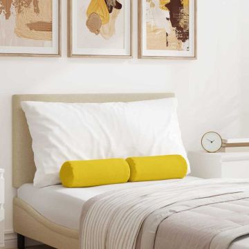 Cuscini a rullo 2 pz Tessuto Giallo Chiaro Ø 15 x 40 cm