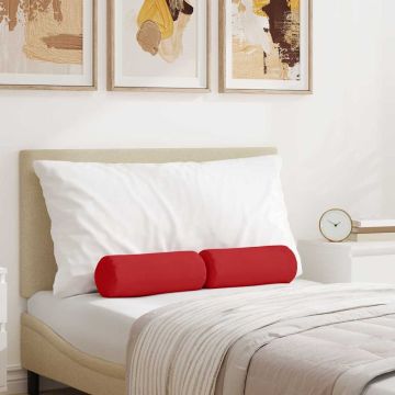 Cuscini a rullo 2 pz Tessuto Rosso Ø 15 x 40 cm