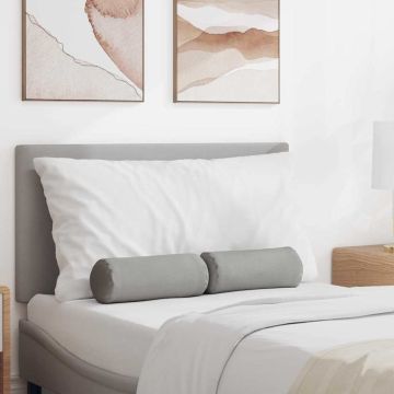 Cuscini a rullo 2 pz Tessuto Grigio Nuvola Ø 15 x 40 cm