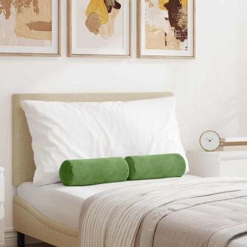 Cuscini a rullo 2 pcs Verde chiaro Ø 15 x 40 cm