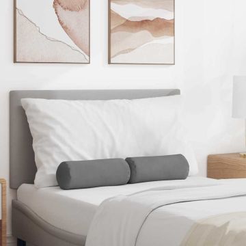 Cuscini a rullo 2 pcs Grigio scuro Ø 15 x 40 cm