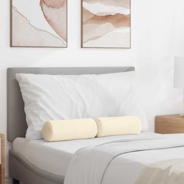 Cuscini a rullo 2 pcs Crema Ø 15 x 40 cm Tessuto in Cords