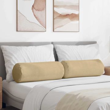Cuscini a rullo 2 pcs Grigio Verde Ø 25 x 70 cm