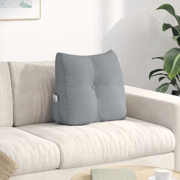 Cuscino per Schiena Grigio chiaro 45 x 24 x 50 cm Tessuto