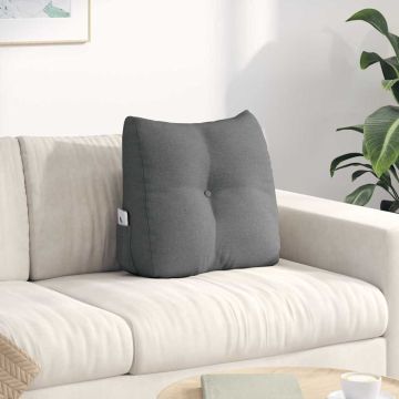 Cuscino per Schiena Grigio scuro 45 x 24 x 50 cm Tessuto