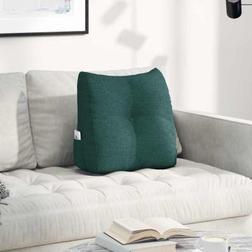 Cuscino per Schiena Verde Scuro 45 x 24 x 50 cm Tessuto