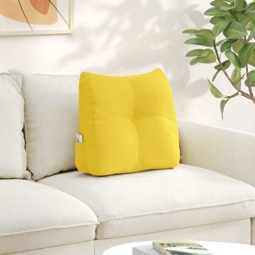 Cuscino per Schiena Giallo Chiaro 45 x 24 x 50 cm Tessuto