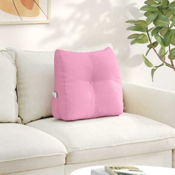 Cuscino per Schiena Rosa 45 x 24 x 50 cm Tessuto